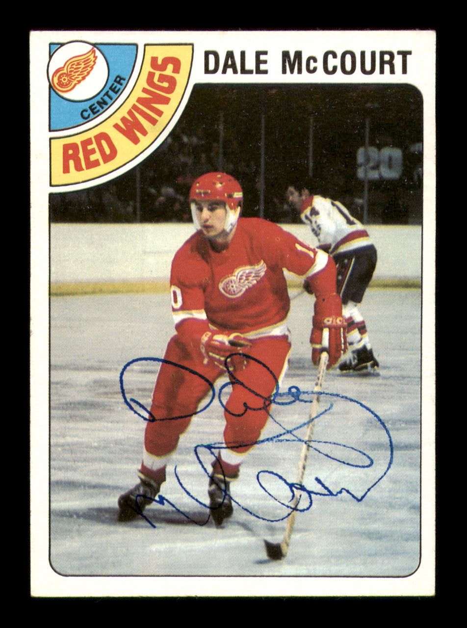 Dale McCourt Autographed 1978-79 Topps Card #132 Detroit Red Wings SKU #251389