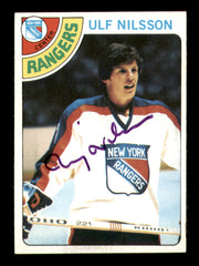 Ulf Nilsson Autographed 1978-79 Topps Card #255 New York Rangers SKU #251403