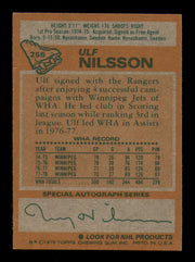 Ulf Nilsson Autographed 1978-79 Topps Card #255 New York Rangers SKU #251403