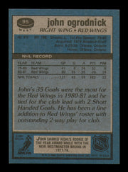 John Ogrodnick Autographed 1981-82 Topps Card #95 Detroit Red Wings SKU #251418