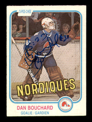Dan Bouchard Autographed 1981-82 O-Pee-Chee Card #270 Quebec Nordiques SKU #251425
