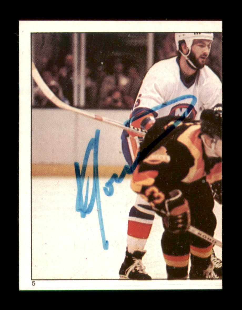 Ken Morrow Autographed 1982-83 Topps Stickers Card #5 New York Islanders SKU #251428
