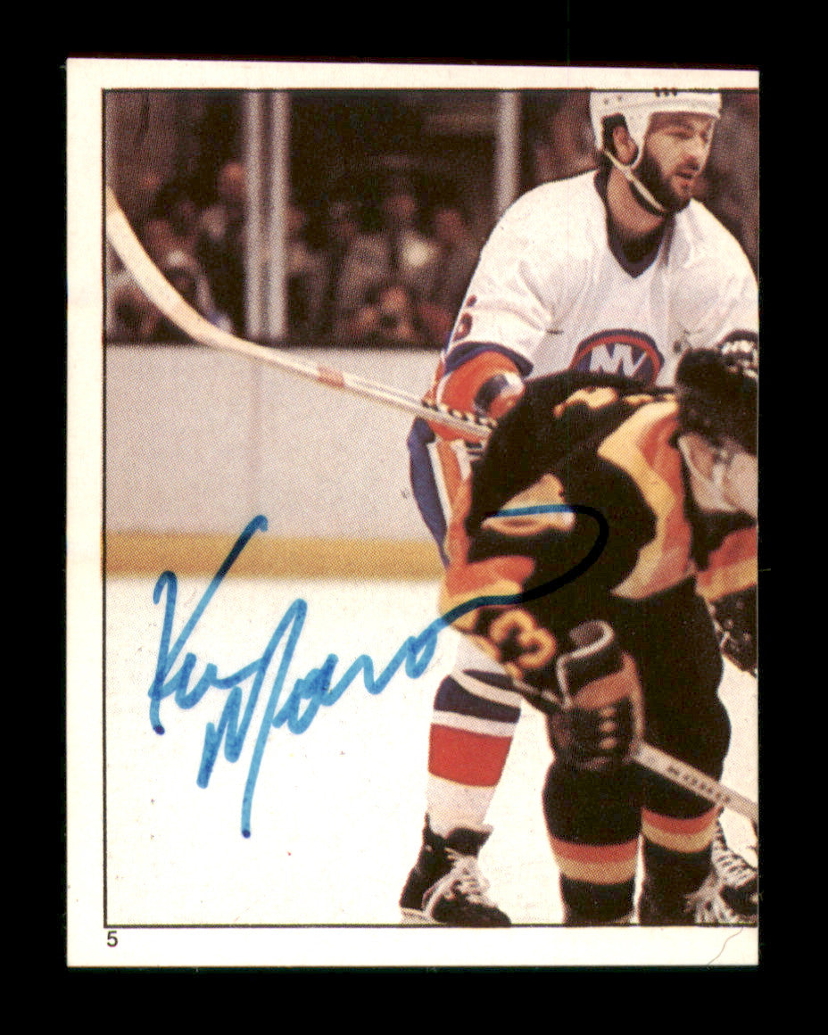 Ken Morrow Autographed 1982-83 Topps Stickers Card #5 New York Islanders SKU #251429