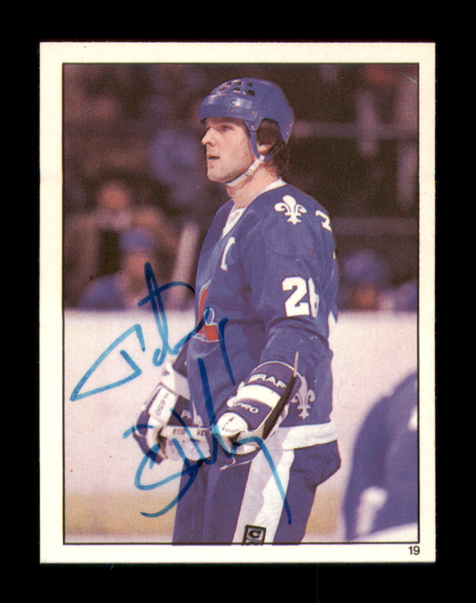 Peter Stastny Autographed 1982-83 Topps Stickers Card #19 Quebec Nordiques SKU #251434