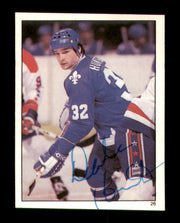 Dale Hunter Autographed 1982-83 Topps Stickers Card #26 Quebec Nordiques SKU #251436