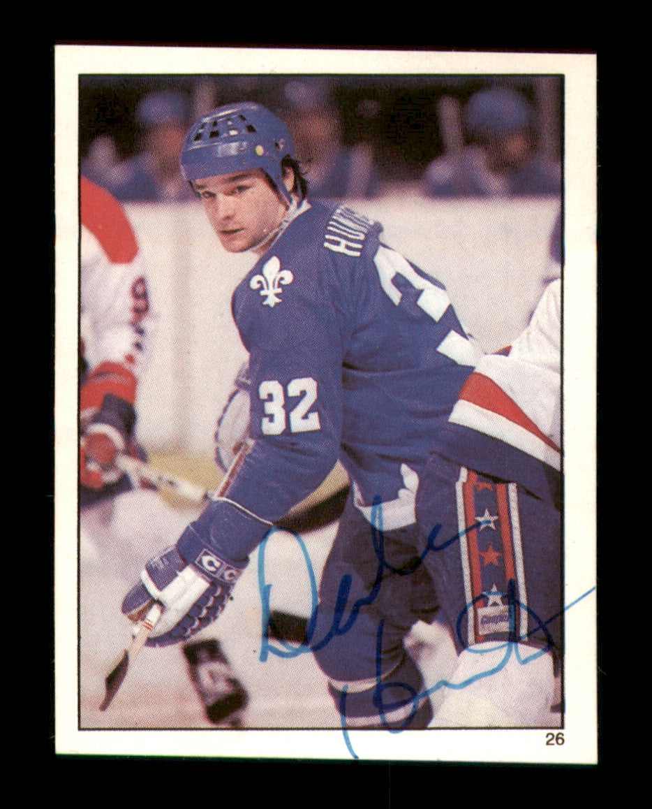 Dale Hunter Autographed 1982-83 Topps Stickers Card #26 Quebec Nordiques SKU #251436