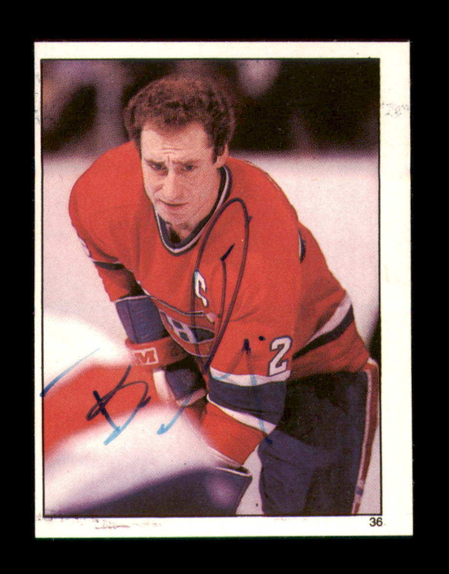 Bob Gainey Autographed 1982-83 Topps Stickers Card #36 Montreal Canadiens SKU #251439