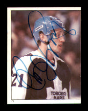 Borje Salming Autographed 1982-83 Topps Stickers Card #75 Toronto Maple Leafs SKU #251444
