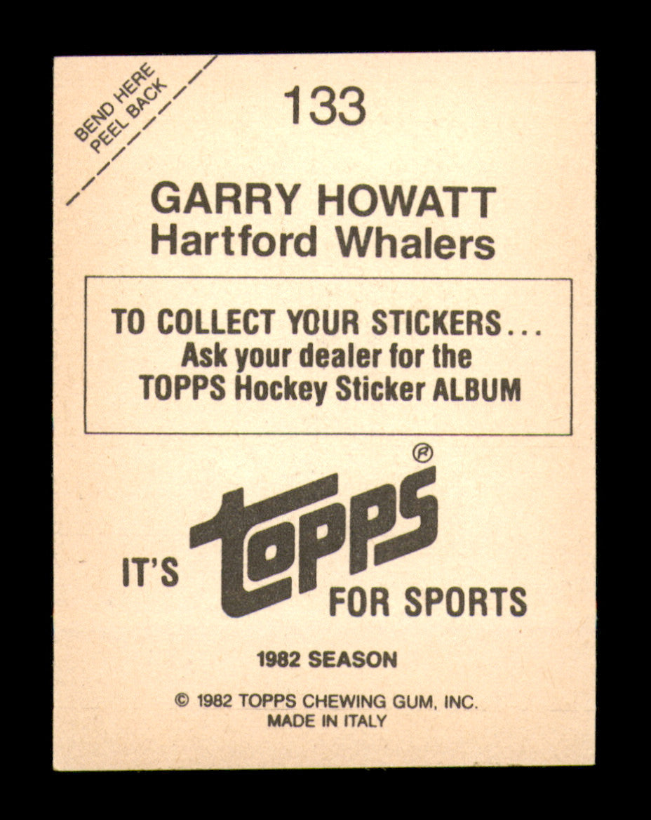 Garry Howatt Autographed 1982-83 Topps Stickers Card #133 Hartford Whalers SKU #251452