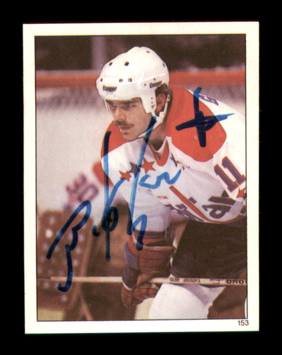 Mike Gartner Autographed 1982-83 Topps Stickers Card #153 Washington Capitals SKU #251454