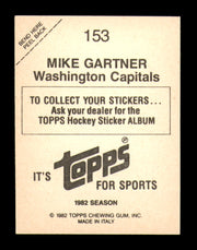 Mike Gartner Autographed 1982-83 Topps Stickers Card #153 Washington Capitals SKU #251454