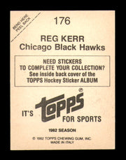 Reg Kerr Autographed 1982-83 Topps Stickers Card #176 Chicago Blackhawks SKU #251455