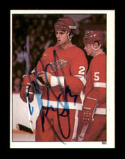 Mark Osborne Autographed 1982-83 Topps Stickers Card #182 Detroit Red Wings SKU #251456