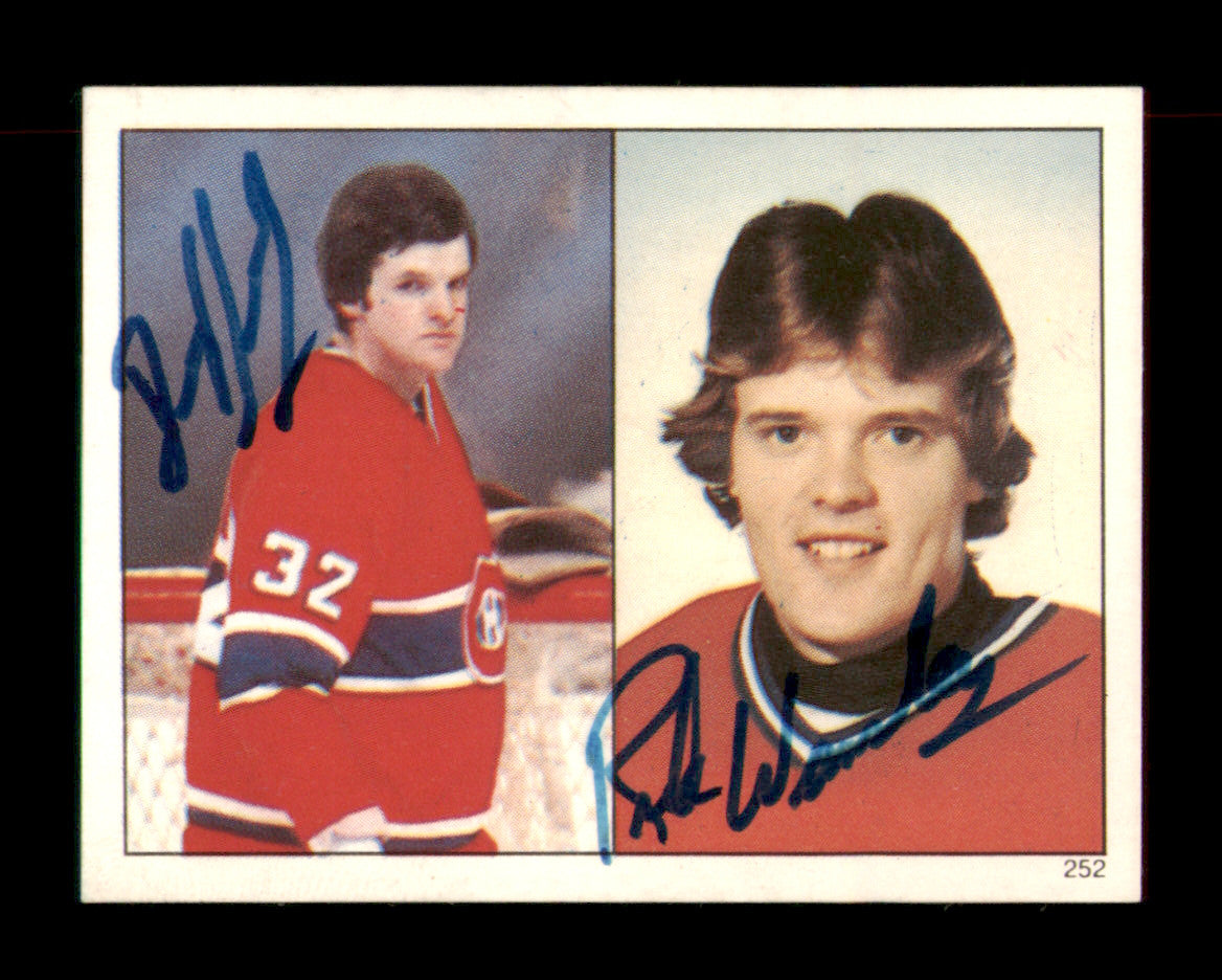 Denis Herron & Rick Wamsley Autographed 1982-83 Topps Stickers Card #252 SKU #251465