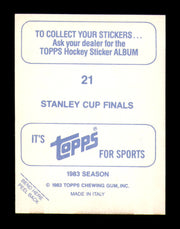 Jari Kurri Autographed 1983-84 Topps Stickers Card #21 Edmonton Oilers SKU #251474