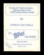Jari Kurri Autographed 1983-84 Topps Stickers Card #21 Edmonton Oilers SKU #251475