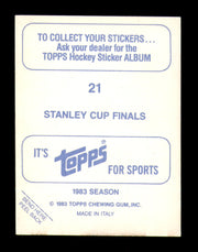 Jari Kurri Autographed 1983-84 Topps Stickers Card #21 Edmonton Oilers SKU #251476