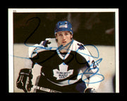 Borje Salming Autographed 1983-84 Topps Stickers Card #33 Toronto Maple Leafs SKU #251477