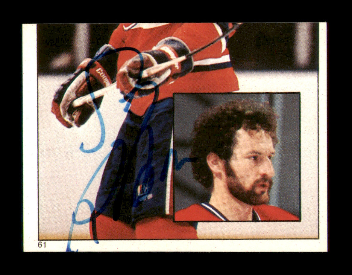 Larry Robinson Autographed 1983-84 Topps Stickers Card #61 Montreal Canadiens SKU #251484