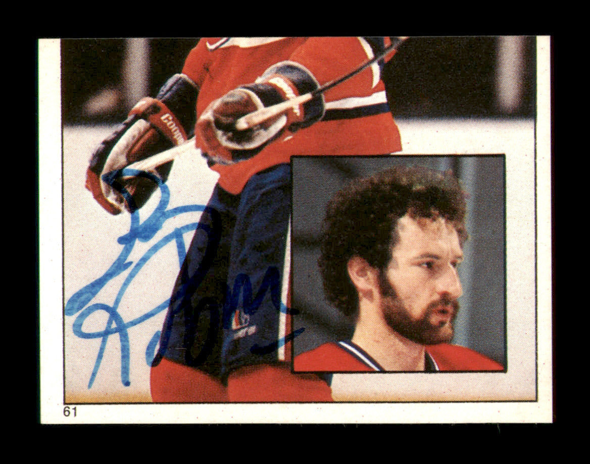 Larry Robinson Autographed 1983-84 Topps Stickers Card #61 Montreal Canadiens SKU #251485