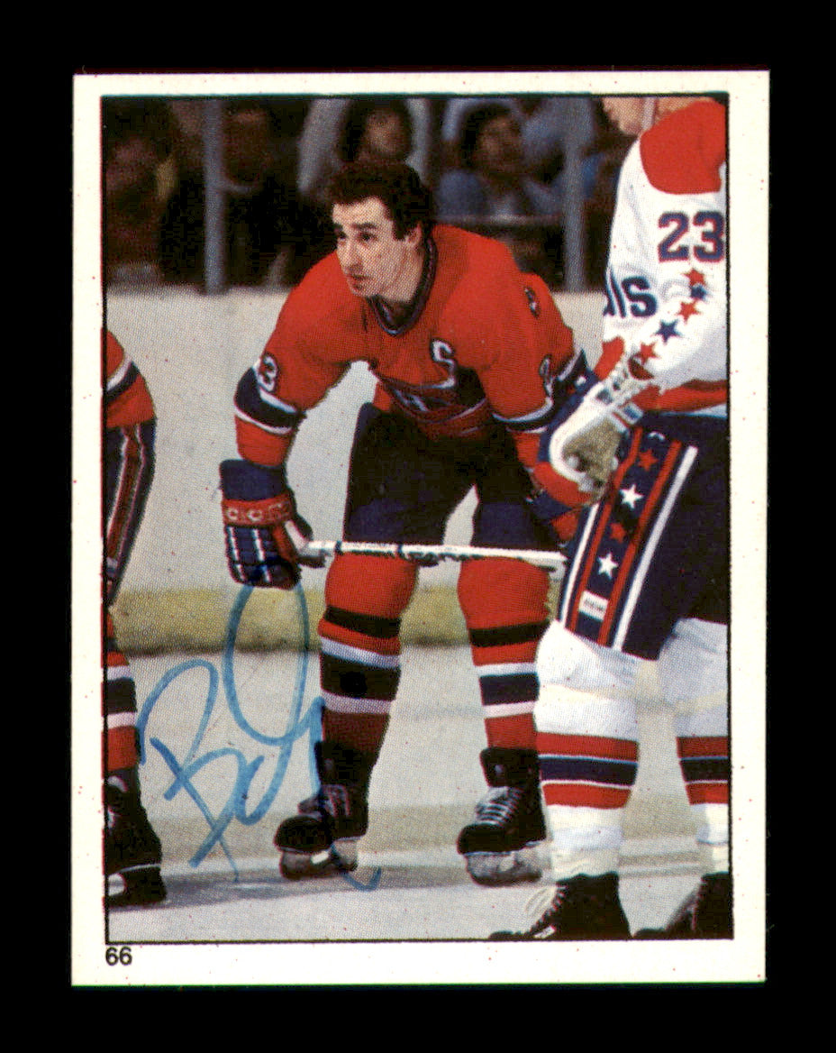 Bob Gainey Autographed 1983-84 Topps Stickers Card #66 Montreal Canadiens SKU #251487