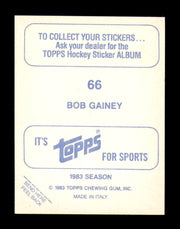 Bob Gainey Autographed 1983-84 Topps Stickers Card #66 Montreal Canadiens SKU #251487