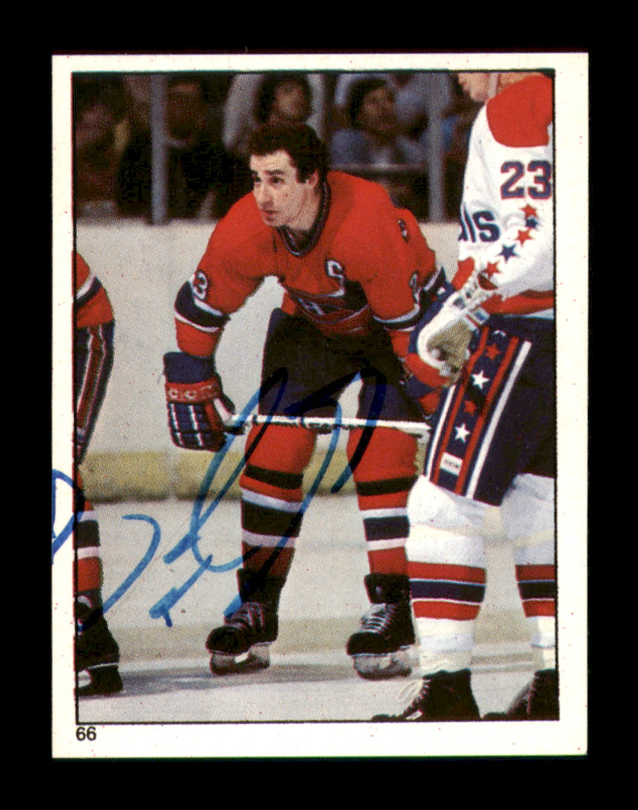 Bob Gainey Autographed 1983-84 Topps Stickers Card #66 Montreal Canadiens SKU #251488