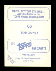 Bob Gainey Autographed 1983-84 Topps Stickers Card #66 Montreal Canadiens SKU #251488