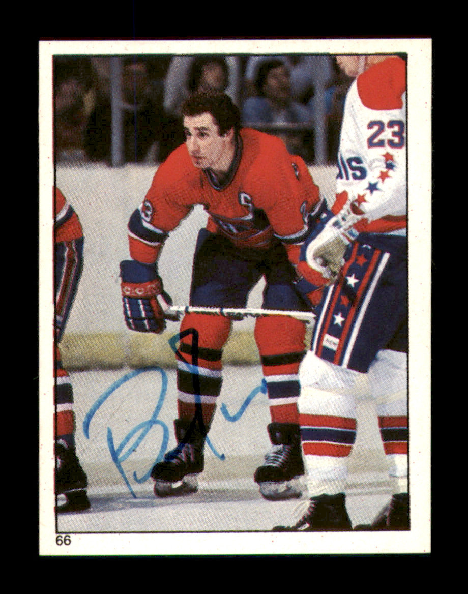 Bob Gainey Autographed 1983-84 Topps Stickers Card #66 Montreal Canadiens SKU #251489
