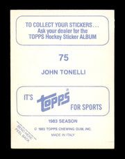 John Tonelli Autographed 1983-84 Topps Stickers Card #75 New York Islanders SKU #251493
