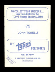 John Tonelli Autographed 1983-84 Topps Stickers Card #75 New York Islanders SKU #251494