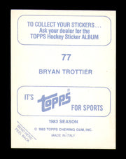 Bryan Trottier Autographed 1983-84 Topps Stickers Card #77 New York Islanders SKU #251498