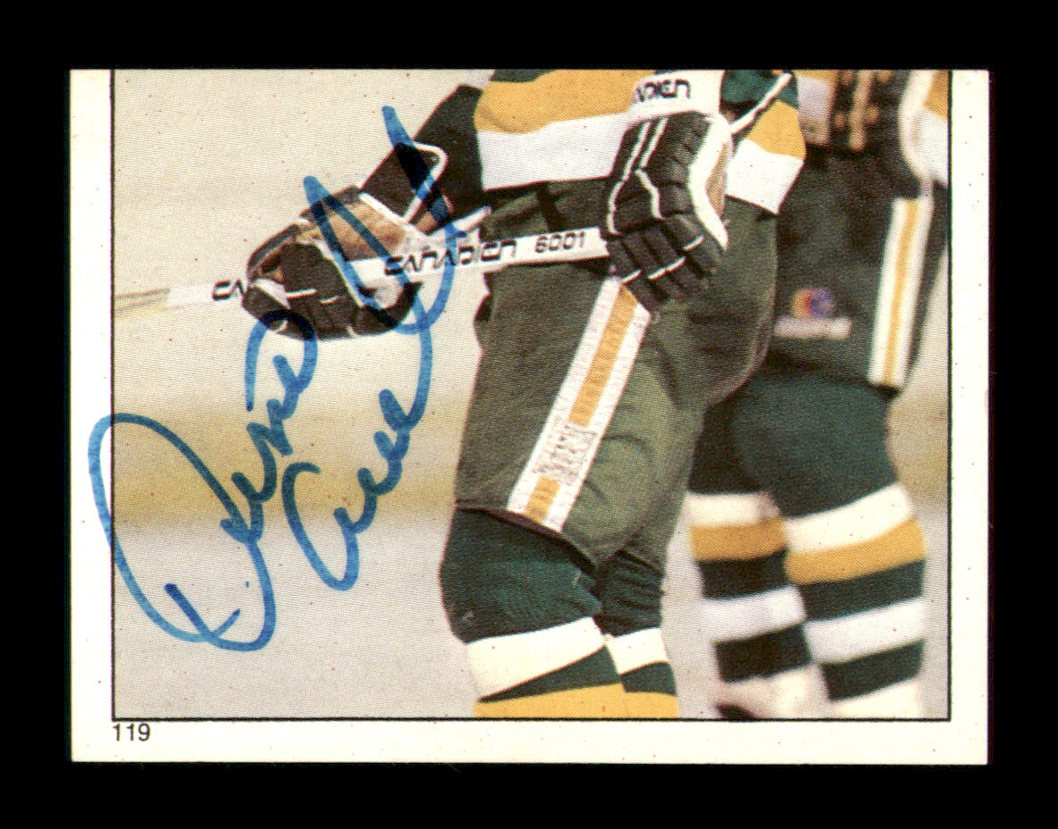 Dino Ciccarelli Autographed 1983-84 Topps Stickers Card #119 Minnesota North Stars SKU #251503