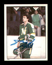 Brian Bellows Autographed 1983-84 O-Pee-Chee Stickers Card #142 Minnesota North Stars SKU #251508