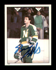 Brian Bellows Autographed 1983-84 O-Pee-Chee Stickers Card #142 Minnesota North Stars SKU #251509