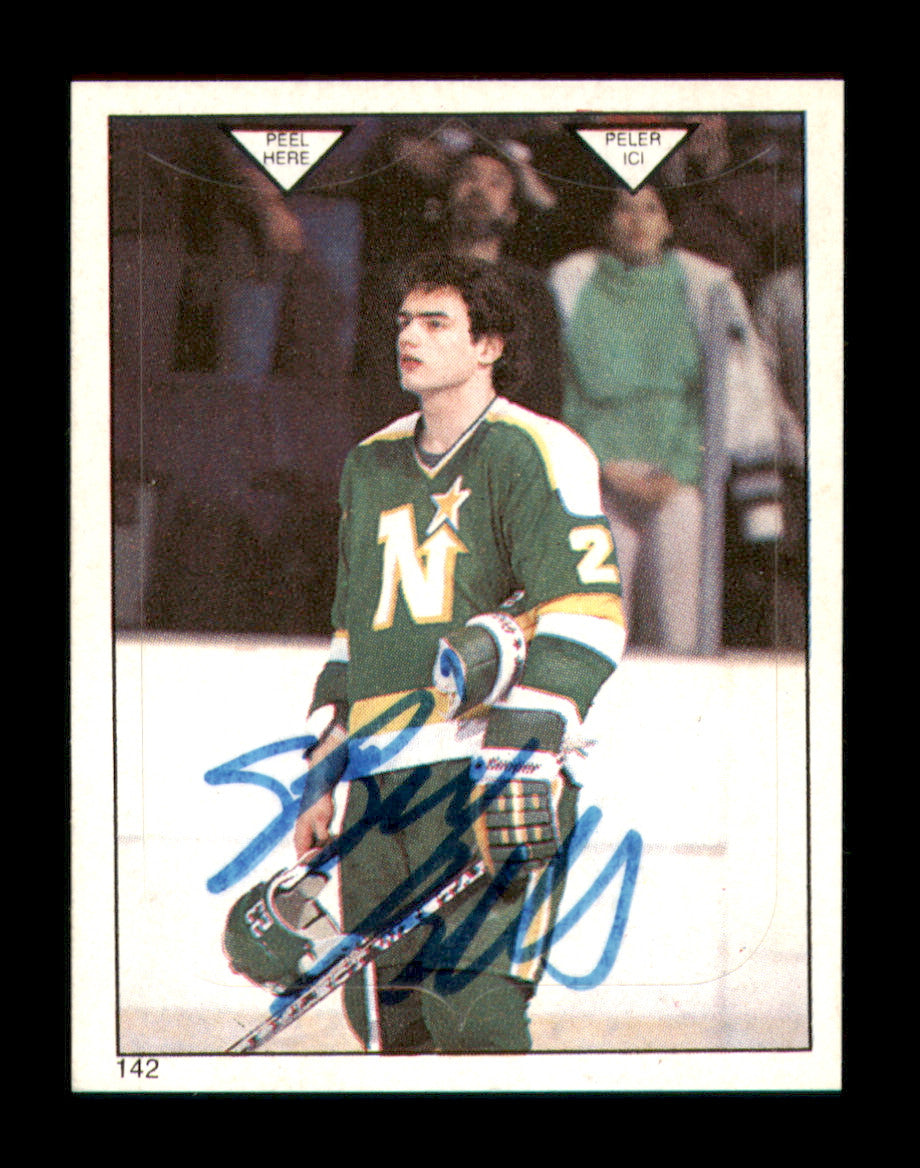 Brian Bellows Autographed 1983-84 O-Pee-Chee Stickers Card #142 Minnesota North Stars SKU #251510