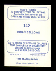Brian Bellows Autographed 1983-84 O-Pee-Chee Stickers Card #142 Minnesota North Stars SKU #251511
