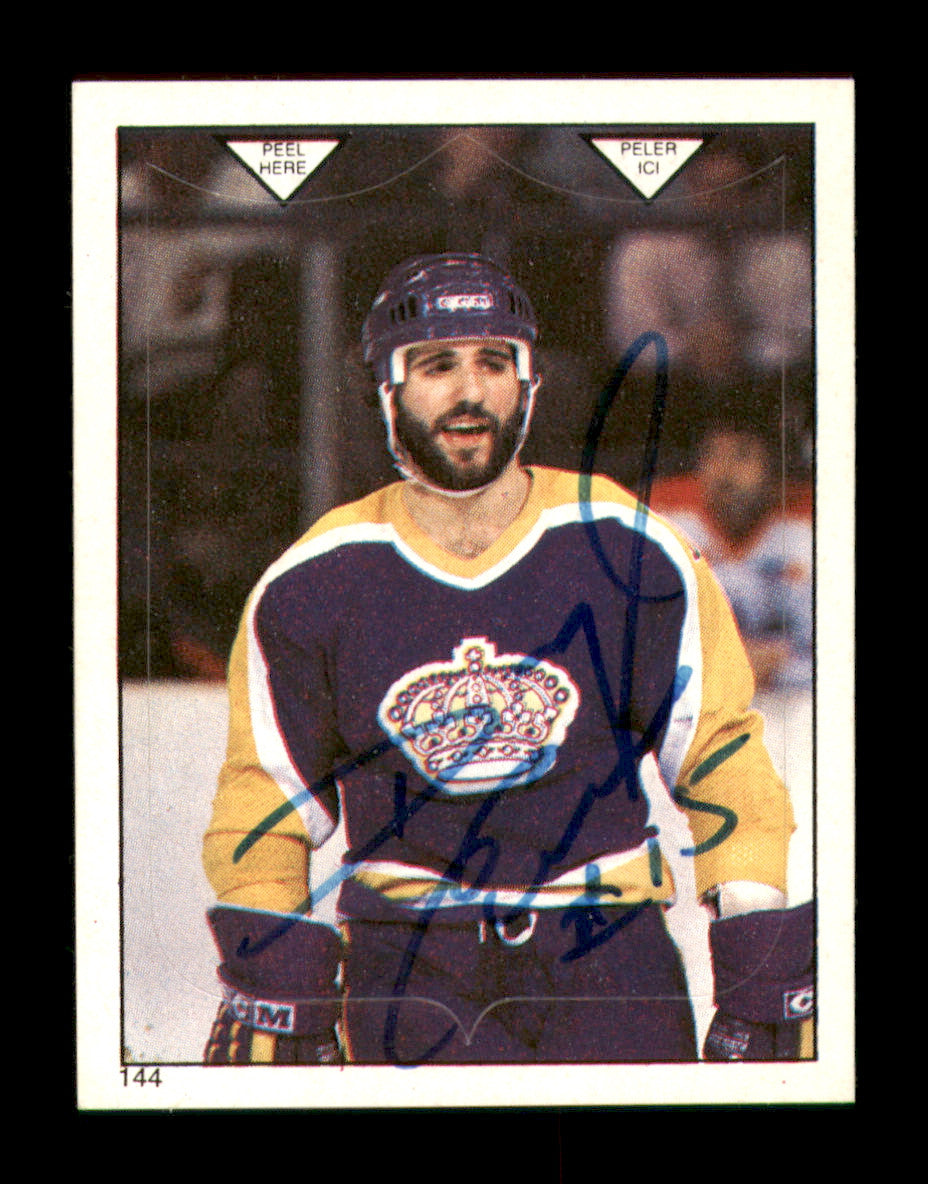 Daryl Evans Autographed 1983-84 O-Pee-Chee Stickers Rookie Card #144 Los Angeles Kings SKU #251513