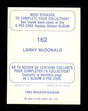 Lanny McDonald Autographed 1983-84 O-Pee-Chee Stickers Card #162 Calgary Flames SKU #251518