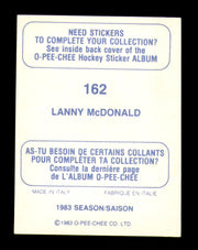 Lanny McDonald Autographed 1983-84 O-Pee-Chee Stickers Card #162 Calgary Flames SKU #251519