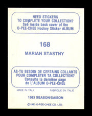 Marian Stastny Autographed 1983-84 O-Pee-Chee Stickers Card #168 Quebec Nordiques SKU #251523