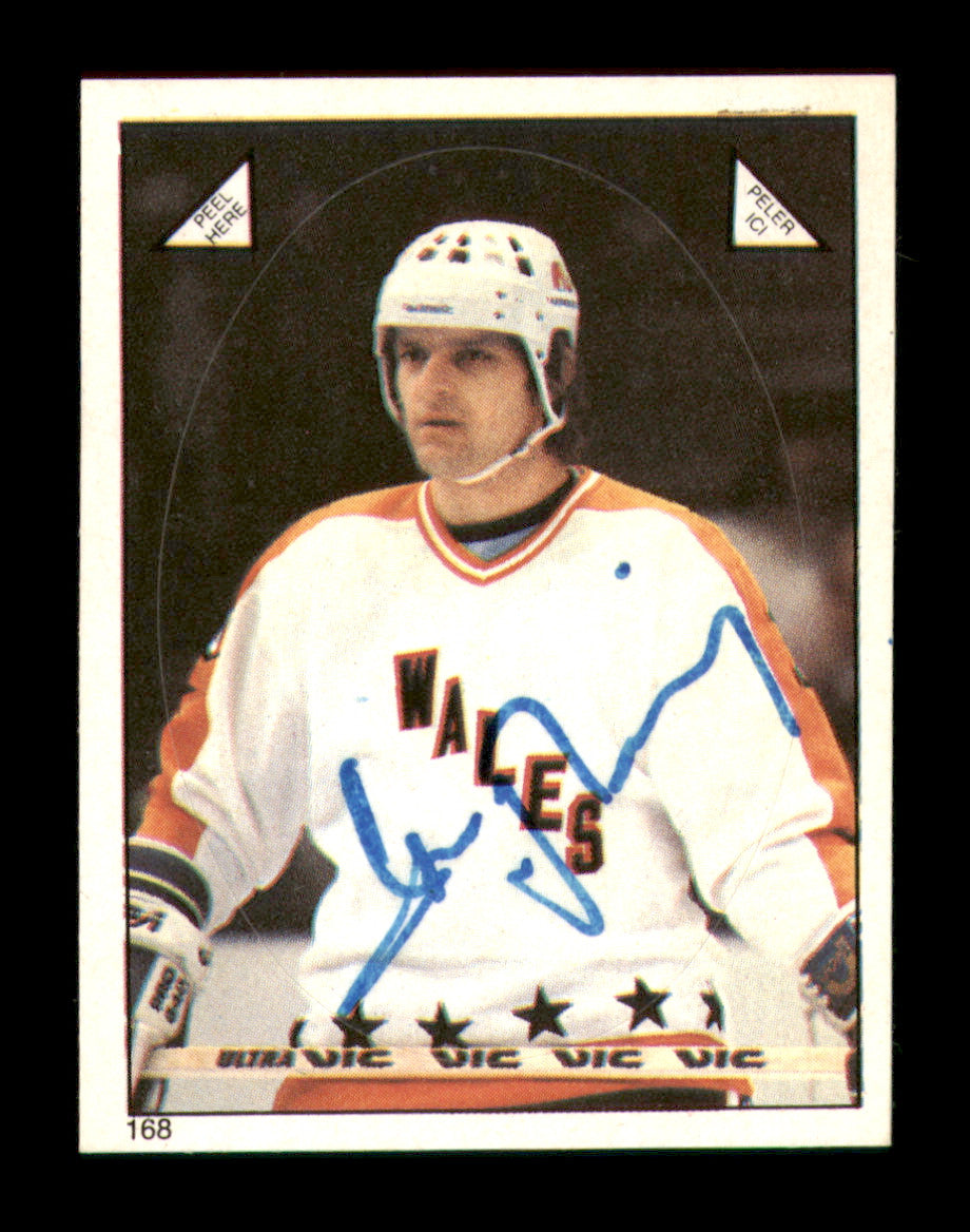 Marian Stastny Autographed 1983-84 O-Pee-Chee Stickers Card #168 Quebec Nordiques SKU #251524