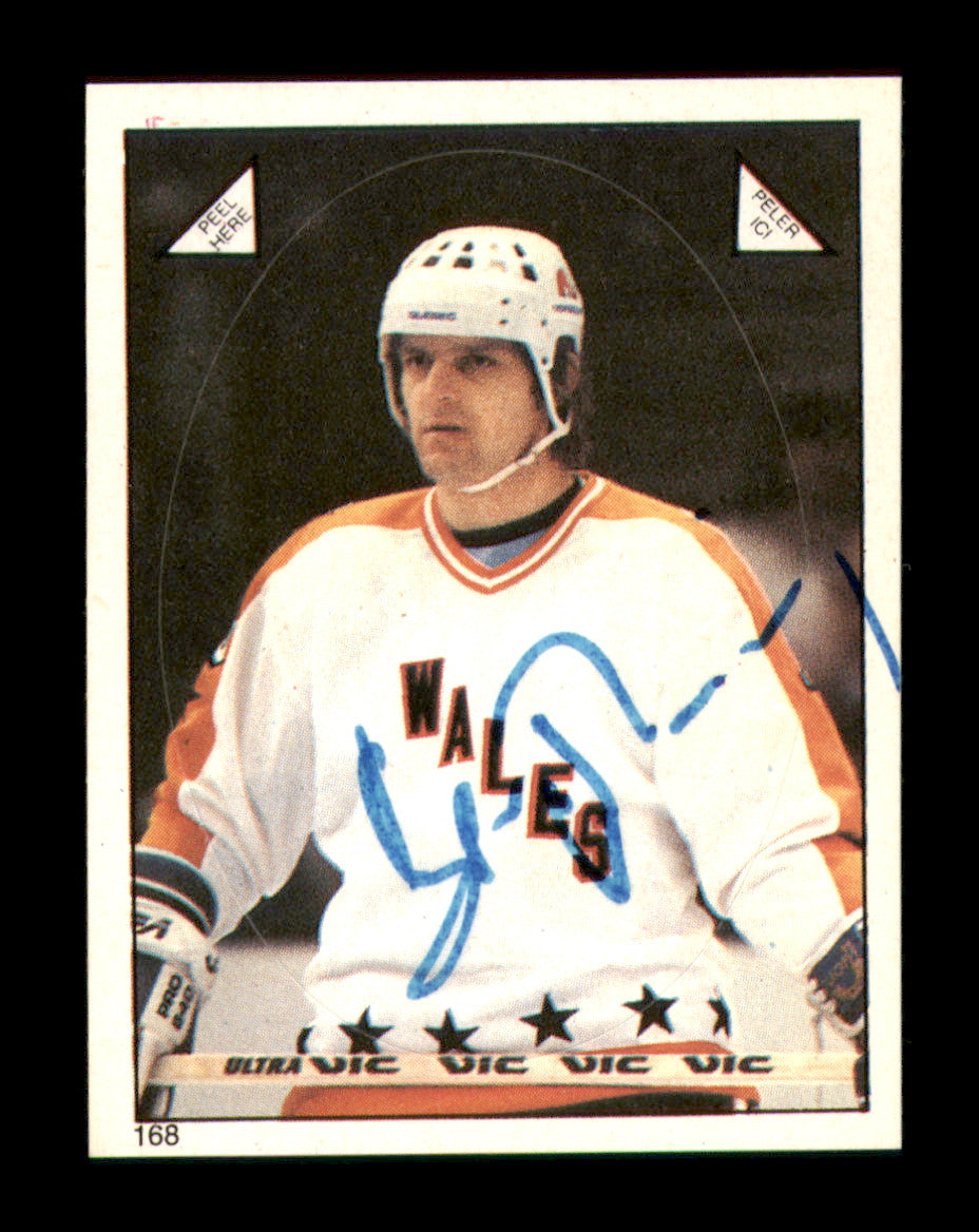 Marian Stastny Autographed 1983-84 O-Pee-Chee Stickers Card #168 Quebec Nordiques SKU #251525