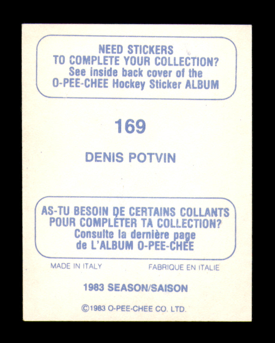 Denis Potvin Autographed 1983-84 O-Pee-Chee Stickers Card #169 New York Islanders SKU #251527