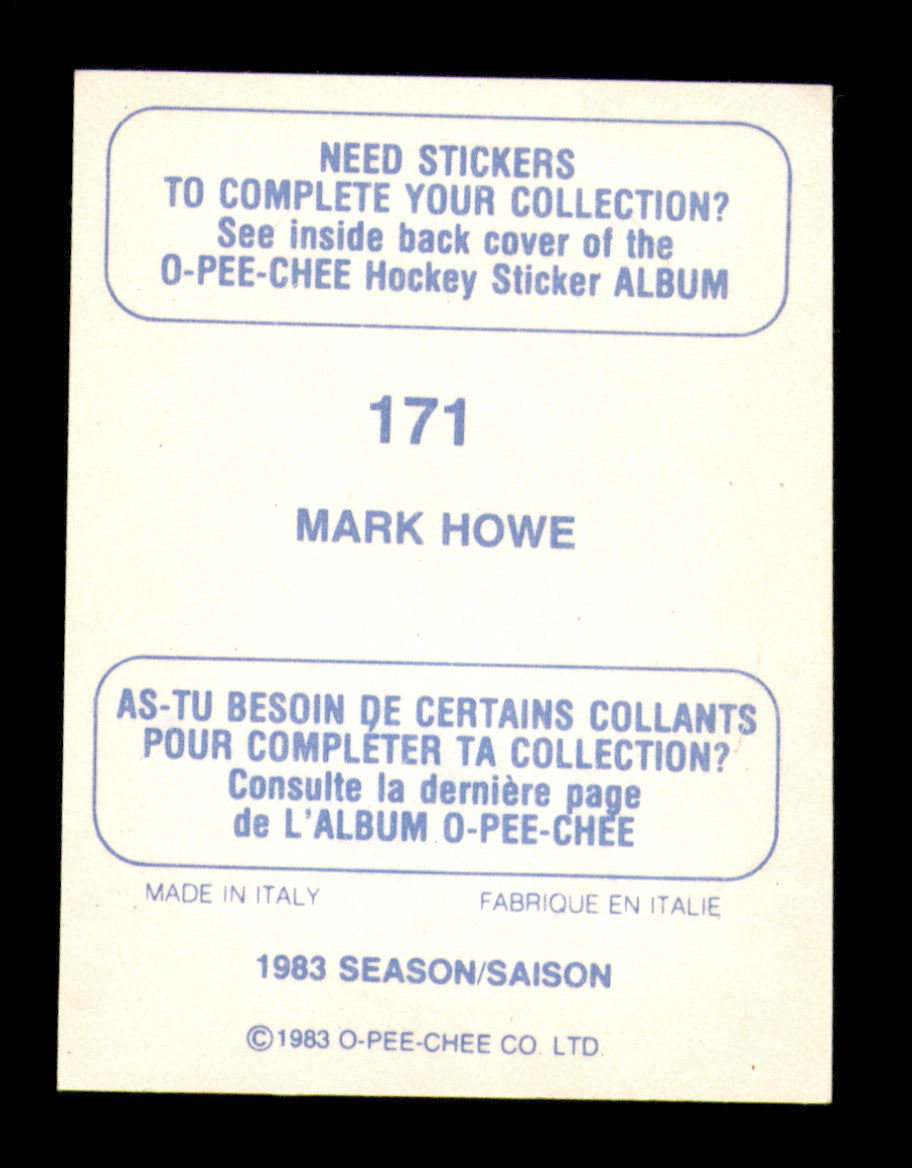 Mark Howe Autographed 1983-84 O-Pee-Chee Stickers Card #170 Philadelphia Flyers SKU #251528