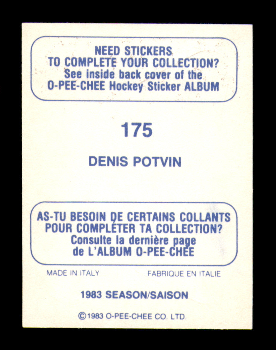 Denis Potvin Autographed 1983-84 O-Pee-Chee Stickers Card #175 New York Islanders SKU #251529