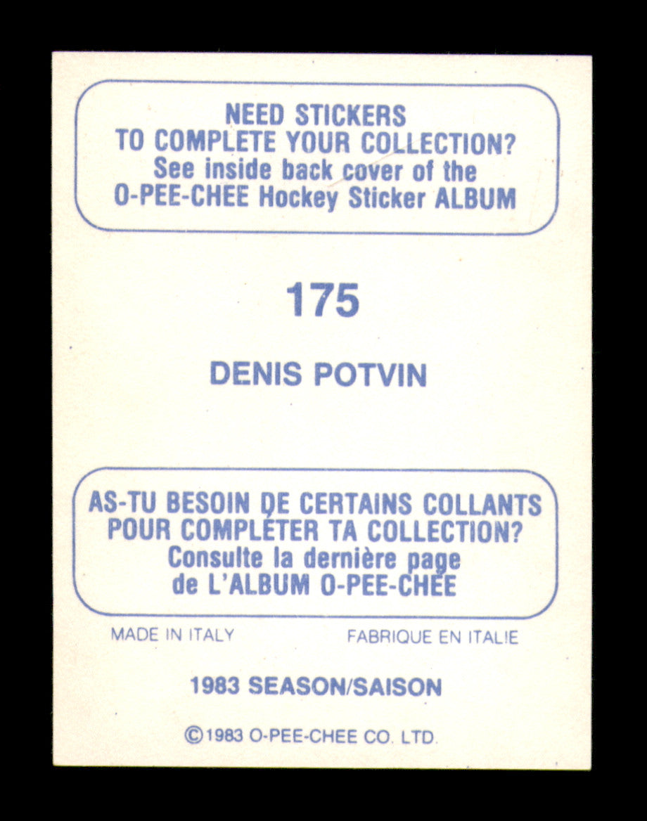 Denis Potvin Autographed 1983-84 O-Pee-Chee Stickers Card #175 New York Islanders SKU #251531