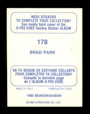 Brad Park Autographed 1983-84 O-Pee-Chee Stickers Card #178 Boston Bruins SKU #251532