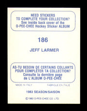 Jeff Larmer Autographed 1983-84 O-Pee-Chee Stickers Card #186 New Jersey Devils SKU #251537