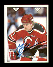 Jeff Larmer Autographed 1983-84 O-Pee-Chee Stickers Card #186 New Jersey Devils SKU #251539